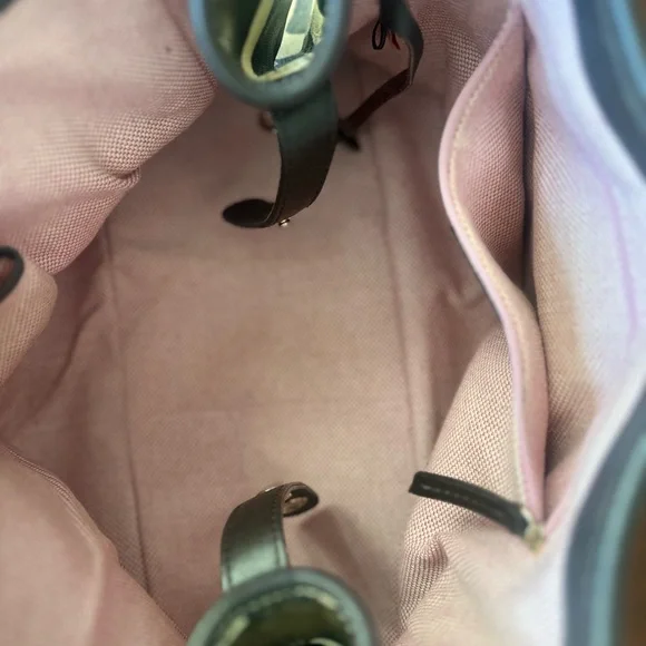 Dooney & Bourke Brown and Cream Giraffe Print Leather Satchel - Picture 5 of 6